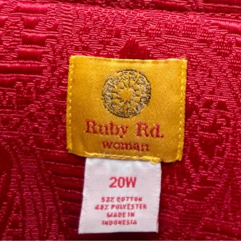 Ruby Rd – Textured Jacket – Red – Size 20W - Picture 6 of 7